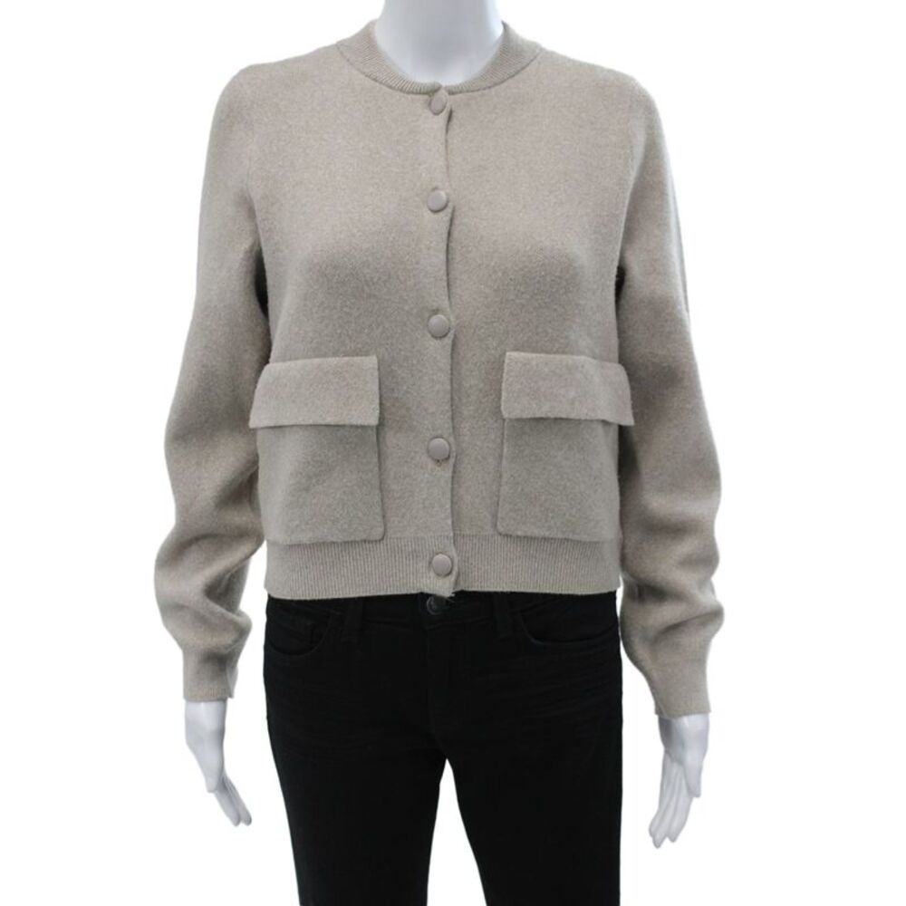 Vero Moda Womens Beige Cardigan Round Neck Long Sleeve Size XS